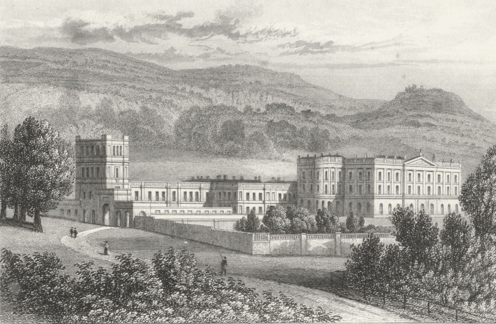 DERBYS. Chatsworth, Derbyshire Duke Devon. DUGDALE c1840 old antique print